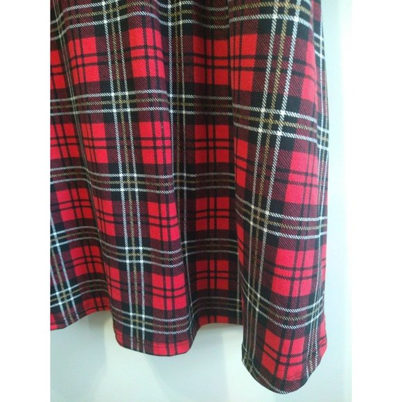Holiday Christmas cheer plaid tunic Dress Plus sizes 1X-2X-3X - Picture 7 of 10